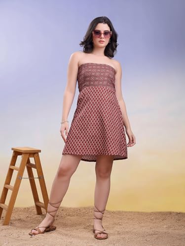Image of PURVAJA Women's Off Shoulder Cotton Blend Dress