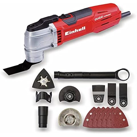Einhell Multifunktionswerkzeug TE-MG 300 EQ (300 W, Drehzahl- & Konstant-Elektronik, inkl.,Sägeblattauswahl, Schleifpapiere, Schaber, Transportkoffer) Cover