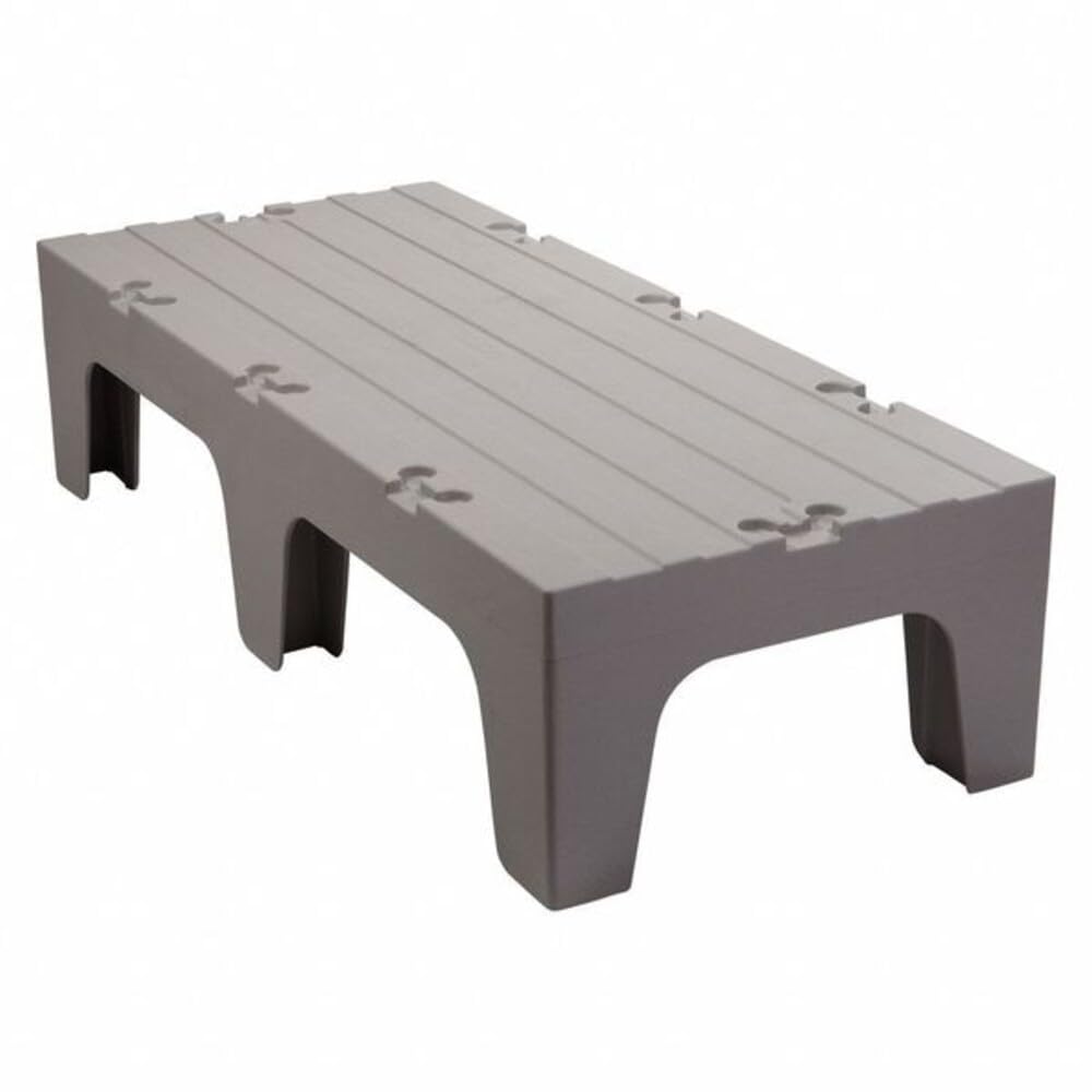 12" x 21" x 60" S-Series Solid-Top Dunnage Rack Case of by Cambro – 3000 Lb, Polypropylene, Speckled Gray, Model DRS60480
