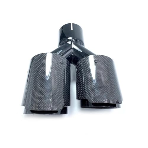 Silenciador con tubo de escape doble en forma de Y, boquilla universal de acero inoxidable 6