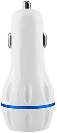 Dual USB 2.4A Cargador de Coche LED Cargador de tel?fono m?vil,White Dual USB 2.4A Cargador de Coche LED Cargador de tel?fono m?vil,White