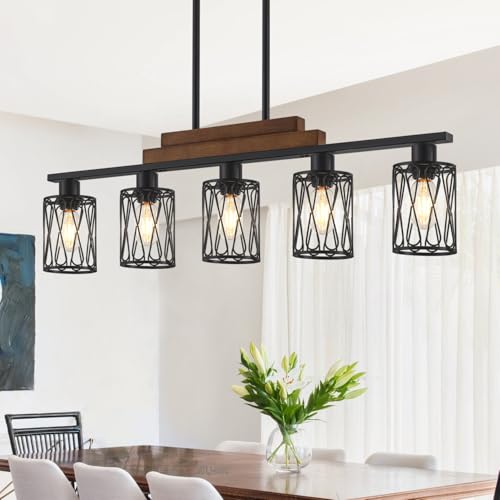 5-Light Farmhouse Kitchen Island Light
