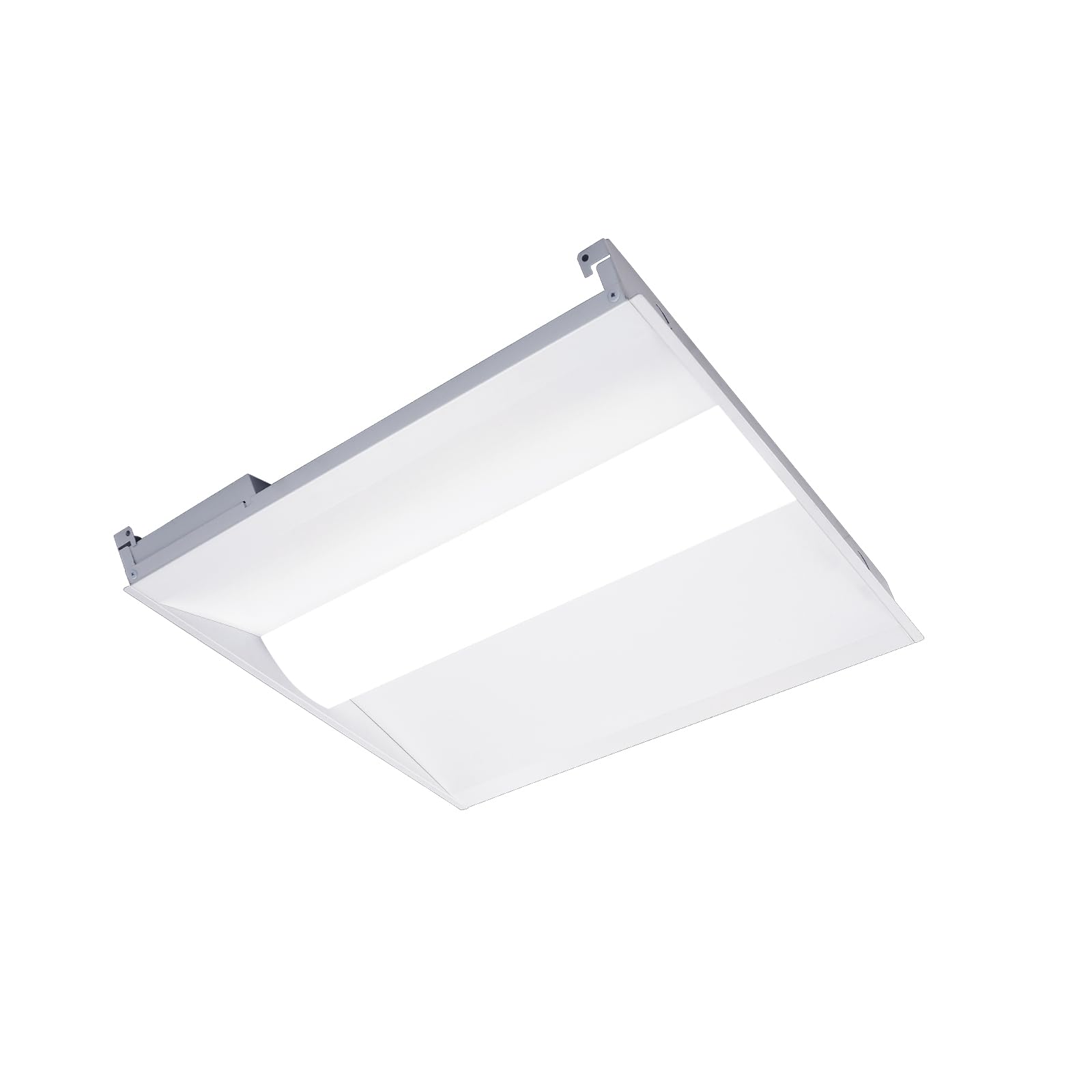 Run Bison 2x2 LED Troffer Center Basket Panel, 30W/35W/40W, 3500K/4000K/5000K, 0-10V Dimmable, 120-277V Recessed Back-Lit Drop Ceiling Light, UL