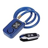 Huai1988 Bloqueo de Bicicleta, Bloqueo de Alarma de Seguridad Bloqueo Antirrobo de Bicicleta con Seguridad Remota Control Remoto Inalámbrico Bicicleta Eléctrica Alarma de Motocicleta Bloqueo de Cable
