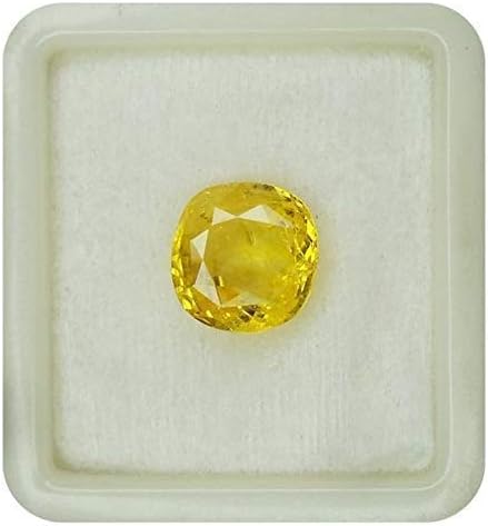 RSPR 7.25 Ratti Bankok Natural Pukhraj Yellow Sapphire Gemstone with Lab Certificate