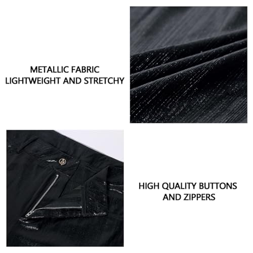 Arjen Kroos Mens Metallic Shiny Disco Pant Sequin Leg Trousers 70s/80s Party Rave Pants2