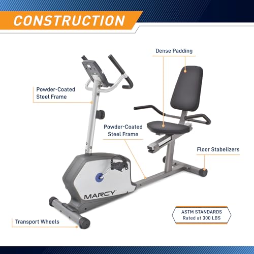 Marcy NS-1201R Recumbent Exercise Bike With Adjustable Seat And 8 Resistance Levels thumb #8