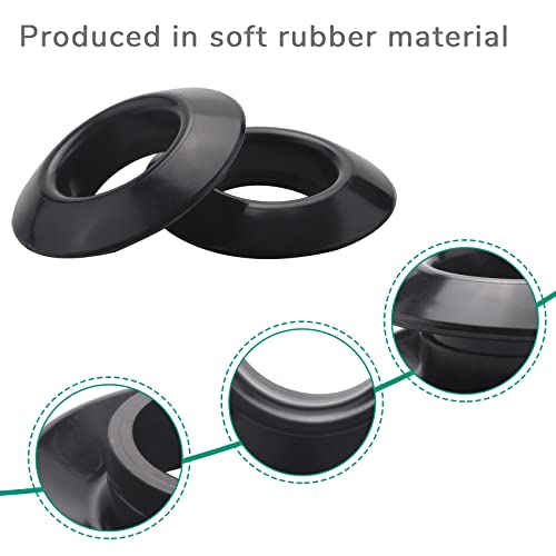 Lizusidtsy 4Pcs Universal Kayak Canoe Raft Paddle Oar Drip Rings Splash Guards Ring Paddle Accessories Replacement, Black