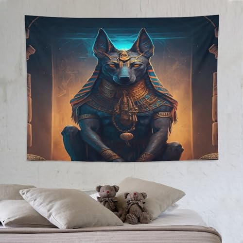 Tapisserie murale Anubis PAZZK 150x200cm pour décoration de chambre
