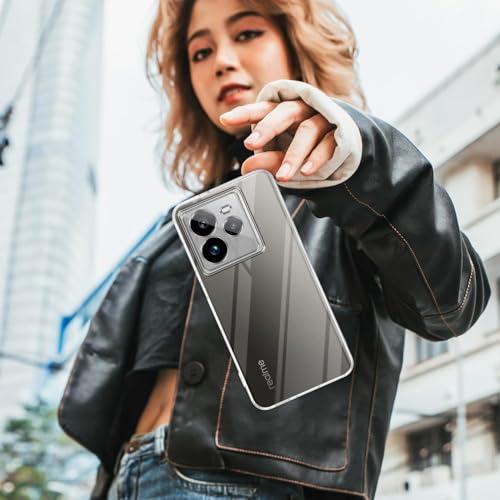 Image of Jkobi Back Cover for Realme GT 7 Pro (Silicone Clear Shockproof Case with Camera Protection and Dust Plugs | Transparent)