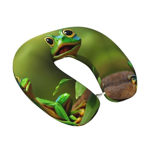 Almohada de Viaje con Estampado Rana Verde miniatura 2