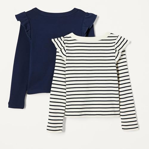 Image of Amazon Essentials Girls and Toddlers' Long Sleeve Ruffle T-Shirt