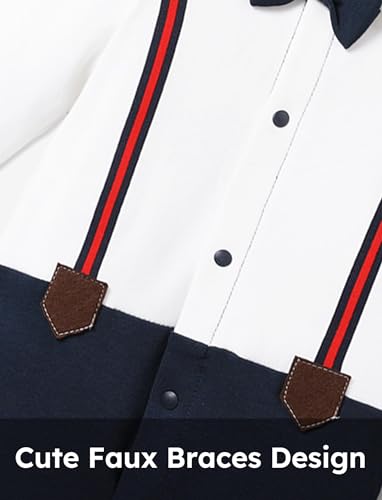 PATPAT Pagliaccetti per Bambino Cotone Morbido con Maniche Lunghe e Senza Piedi, Onesie Neonato Personalizzati per Maschi e Femmine, Tutine Neonato 0-3 Mesi, Body Lungo, Regalo Neonato Maschio