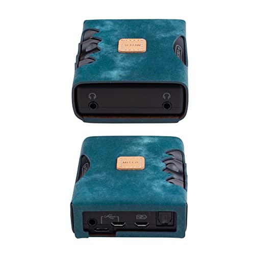 MITER CASE for Chord Mojo 2 + Poly Portable DAC, Handmade Italy Pueblo Leather Case Cover (Mojo 2 + Poly Turkey Blue) - Image 4