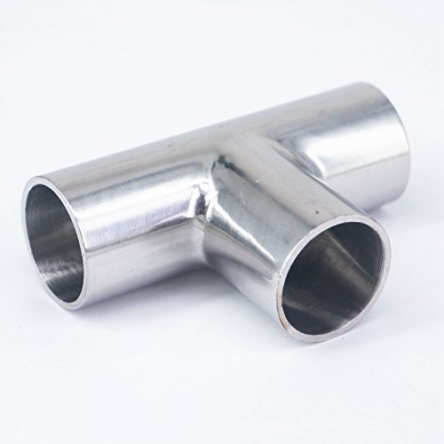 Sorekarain 22mm O/D 304 Stainless Steel Sanitary Weld Tee Connector Pipe Fitting