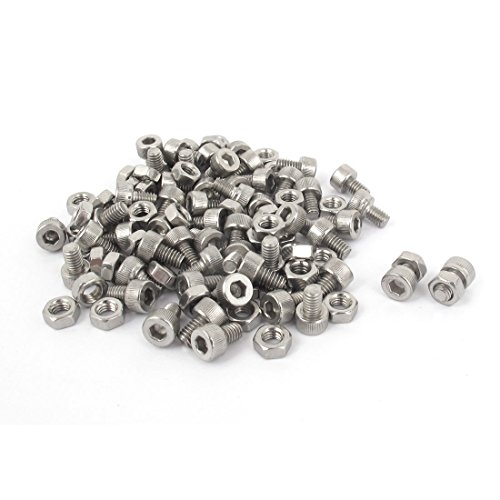 Aexit M4×6 mmXeX|Zpt{g[bgLbv{g{gibgZbg50(M4x6mm en acier inoxydable ? t?te hexagonale creuse vis ? chapeau molet?es 