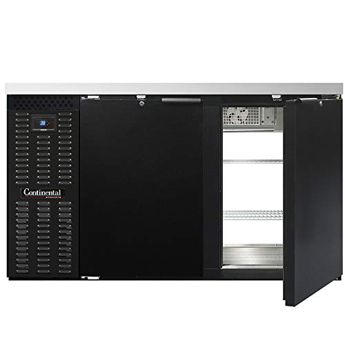 Continental Refrigerator BBC59S-PT Two Section Refrigerated Pass-Thru Back Bar Cooler, 59