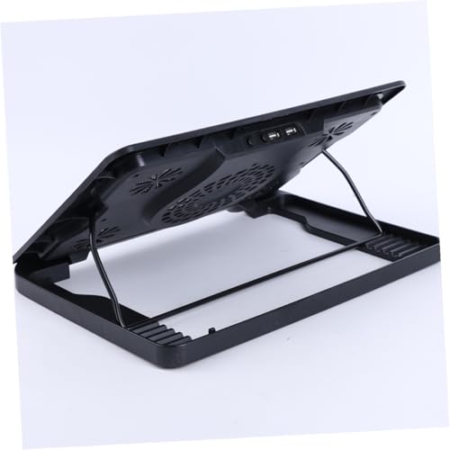 Base para laptop con 5 ventiladores USB ajustable negro miniatura 2