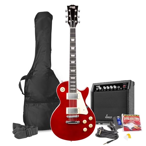 Max GigKit Guitarra Eléctrica LP Rojo