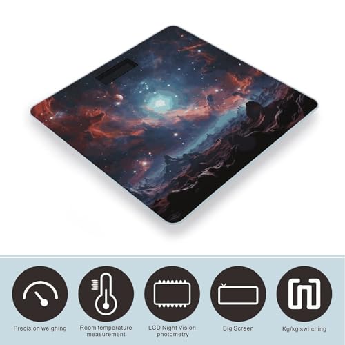 Báscula digital de baño con plataforma de vidrio templado y pantalla LCD miniatura 3