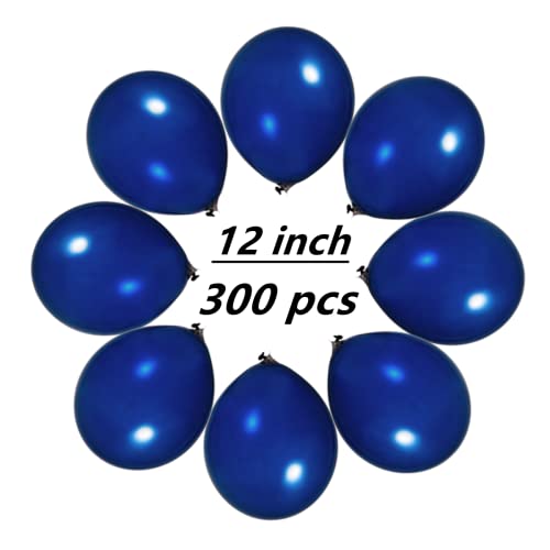 Image of 300 Pack Navy Blue Balloons 12 inch Royal Navy Latex Party Balloon Bulk for Various Party Events Decorations
