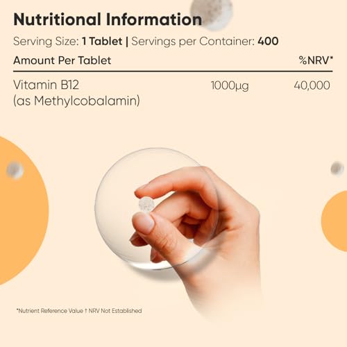 Vitamin B12 Tablets 1000mcg - 1+ Year Supply - 400 Chewable Tablets - Natural Lemon Flavour - Vegan & Gluten-Free - Methylcobalamin Form - B12 Vitamins for Women & Men - Made in The UK - Image 6