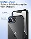 seacosmo für iPhone 16E Hülle mit eingebautem Panzerglas Displayschutz und Kamera Schutzfolie [9H HD], 360 Grad Handyhülle Ganzkörper Stoßfeste iPhone 16E Case - Schwarz