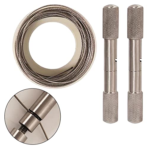 Stainless Steel Cable Saw - Portable Wire Rope Saw for Camping, Emergency, PVC Pipe Cutting & Sheep Shearing