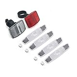 MFC PRO Black Front-Rear Wheel Road Bicycle Reflector Kit (White Reflector Kit)