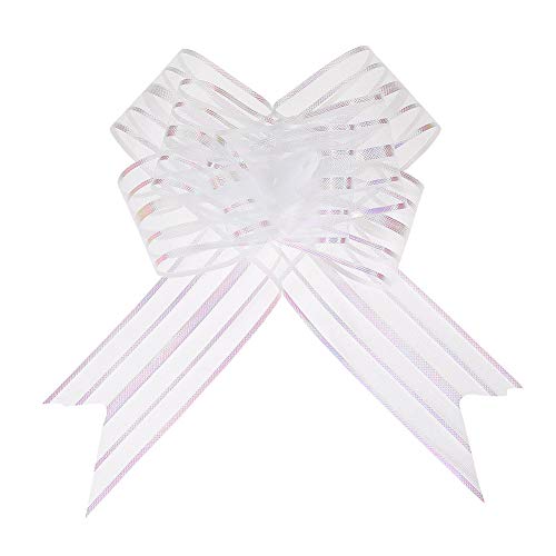 lovingmona - 20 Piezas Lazo de Tirar de Organza Grande Lazo de...