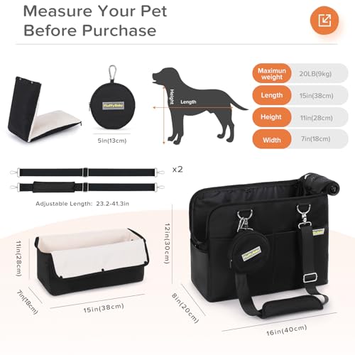 Pet-Carrier-Cat-Carrier-for-Medium-to-Large-Cats-and-Small-Dogs-with-Removable-Liner-Holds-Dog-Carriers-up-to-22-lbs-for-Small-Dogs-Soft-Sided-Foldable-Cat-Carrier-BlackLarge