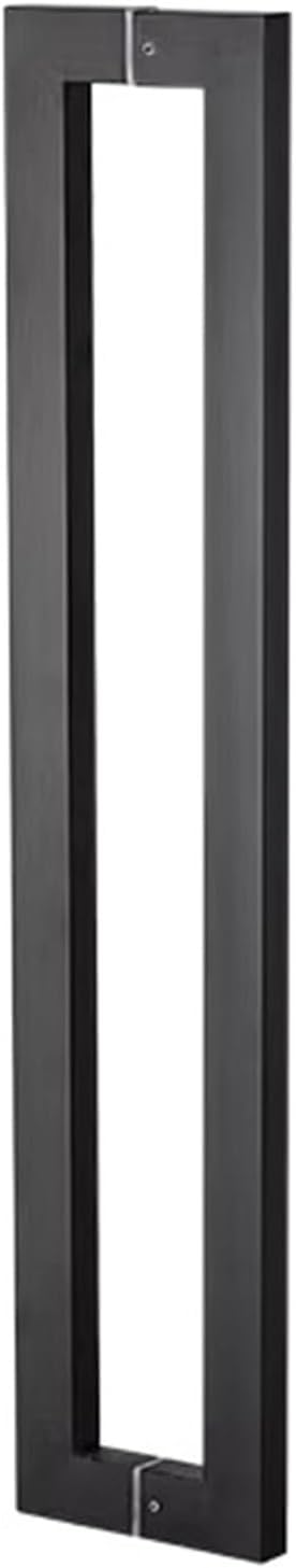 BHGFYXBS Rectangle Barn Sliding Door Handle For Glass Doors, Stainless Steel No Fingerprints Interior Exterior Handle Push Pull, Easy Installation,Matte Black-150Cm/59,Matte Black-150cm/59