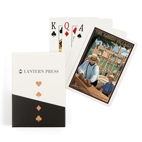 Lantern Press Lancaster County, Pennsylvania, Baraja de Poker 52 Cartas