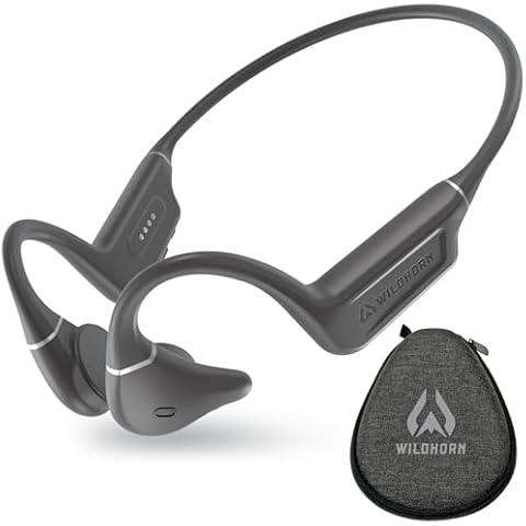 Wildhorn Crank Bone Conduction Swimming Headphones, Bluetooth 5.4, IPX8 Waterproof Headphones for Swimming, Fast Magnetic Charge, MP3 2500 Songs Storage Capacity Swim Headphones No Microphone Cover