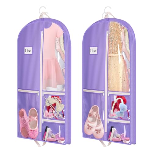 2 Pack Kids Dance Garment Bags for Dancers 40