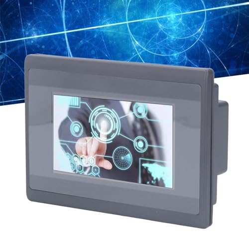 Image of PLC HMI, All in One Touch Screen Industrial Control Panel with 4.3in TFT LCD Display 480x272P Resolution 32 Bit ARM9 Processor for PLC Automation Systems
