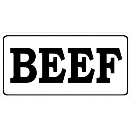Beef Photo License Plate