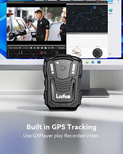 Losfom Wd7 2K Body Camera, Gps 128G Body Worn Camera, Built-In 4600Mah Battery For 16H Recording, 1440P Body Mounted Camera，Ip67 Waterproof Cam, Wearable Camera For Outdoor,Sport, Home #TOP4