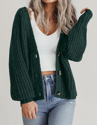 Image of Zeagoo Women's 2026 Fall Chunky Knit Cardigans Long Sleeve Sweaters | V Neck Button Down Cardigan, Loose Open Front Sweater, Winter Outerwear Coats for Women, Dressy Casual Clothes