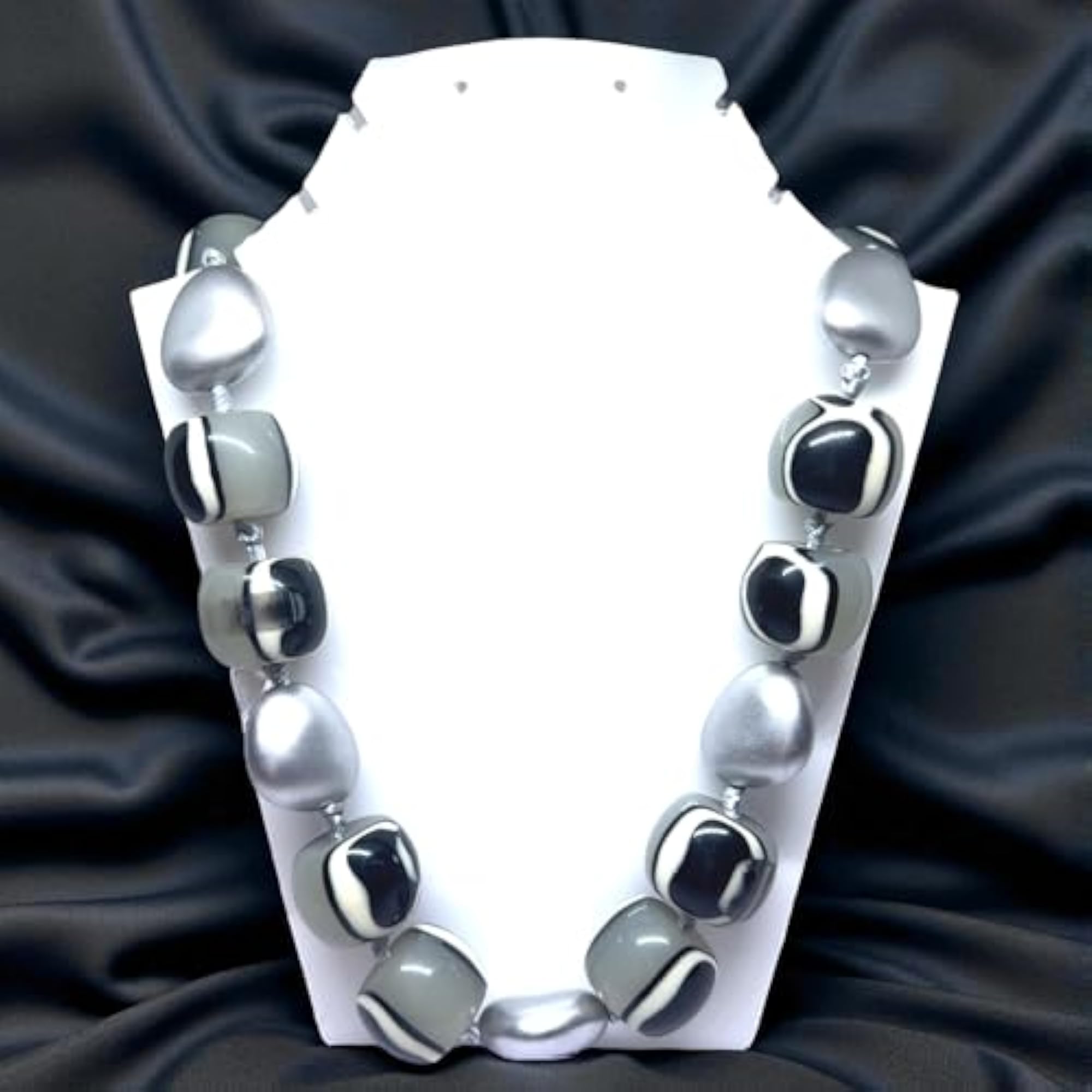 Natural Blue Sapphire Round Cab Beaded Handmade Double Strand Necklace
