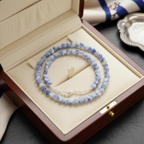 Collier de perles de sodalite pour offrir en cadeau d'anniversaire - 3