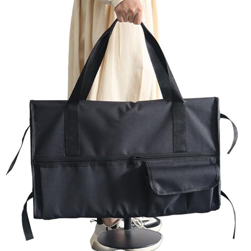 Moxeupon Funda de pantalla portátil, bolsa de transporte ajustable para el transporte de monitores, funda protectora ajustable para el transporte de la pantalla del teclado del ratón auriculares cable