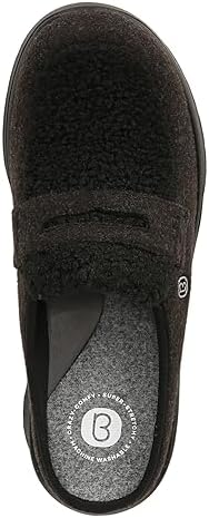 BZees Women's Georgia Slip On Washable Comfort Loafer Mule Black Fleece 8 M | Image 6