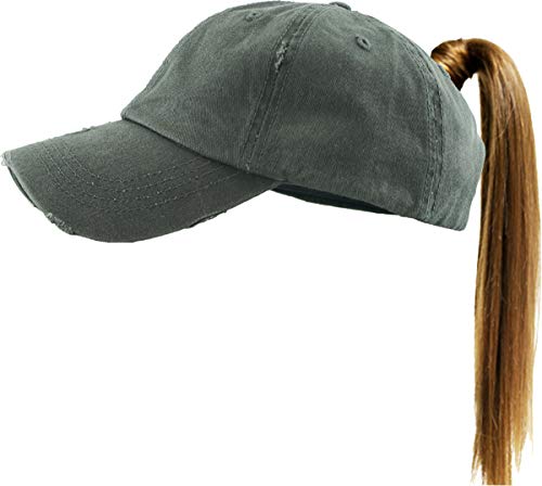 Image of Classic Plain Ponytail Messy High Bun Headwear Adjustable Cotton Trucker Mesh Glitter Hat Baseball Cap