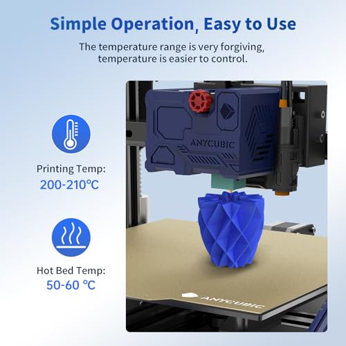 Image of ANYCUBIC PLA Filament 1.75mm Bundle, 3D Printing PLA Filament 1.75mm Dimensional Accuracy + /- 0.02mm, 1KG Reusable Spool (2.2 lbs), 4KG Black + White + Blue + Red