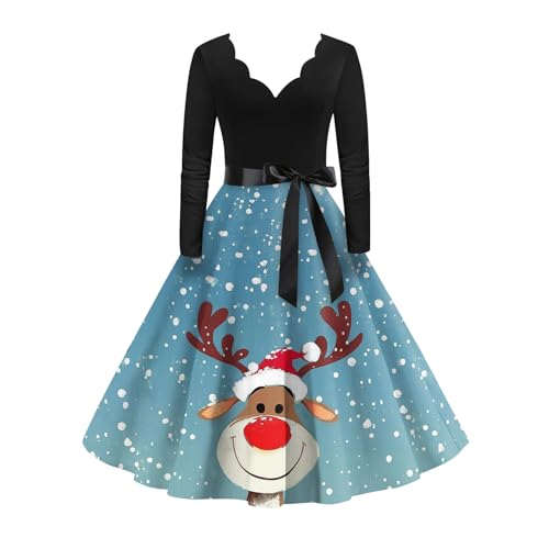 Christmas Dresses for Women V Neck 1950s Vintage...