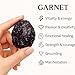 Natural Garnet Raw Crystal Stone – Healing Energy Rock for Reiki, Chakra Balancing, Meditation & Crystal Collection – Raw Garnet Mineral for Positive Energy, Strength & Vitality
