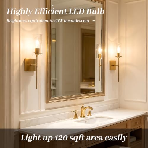 Image of Battery Operated Wall Sconce Set of 2,Gold Rechargeable Wall Lights