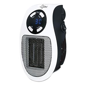 Suntec PTC Ventilator, stekkerverwarming, met thermostaat, timer, 500 watt, 2 ventilatiestanden, elektrische ventilatoren, ruimtes tot 13 m², perfect voor slaapkamer, kantoor, woning