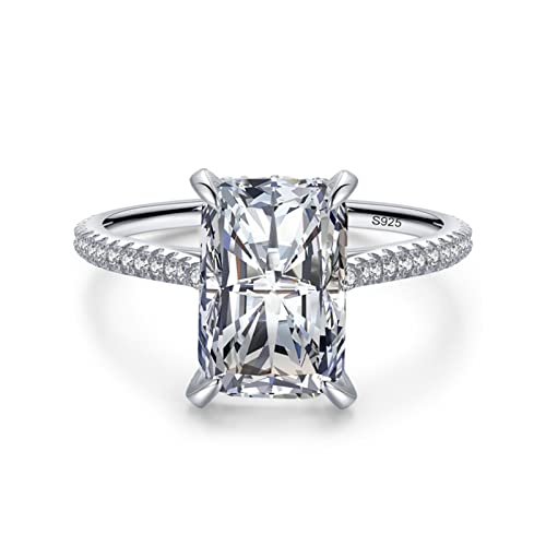 Bague femme en argent 925 massif large avec oxydes de zirconium